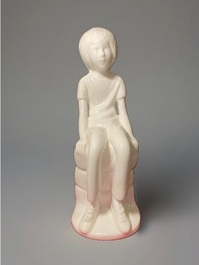 Vintage Spode "Michael" White Bone China Figurine by Pauline Shone - Made in Eng